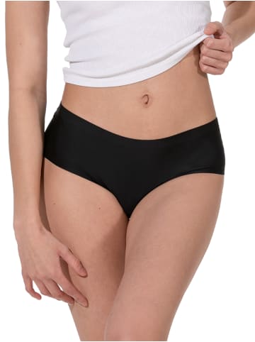 Yenita® 3er Pack Slips aus Mikrofaser Nahtlose Hüftslips in schwarz