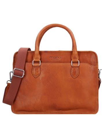 mano Don Pietro Aktentasche Leder 38 cm Laptopfach in cognac