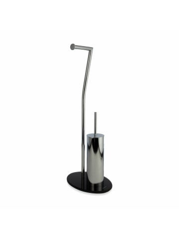 Möve Toilettenbürsten-Set Stand in stainless steel/black
