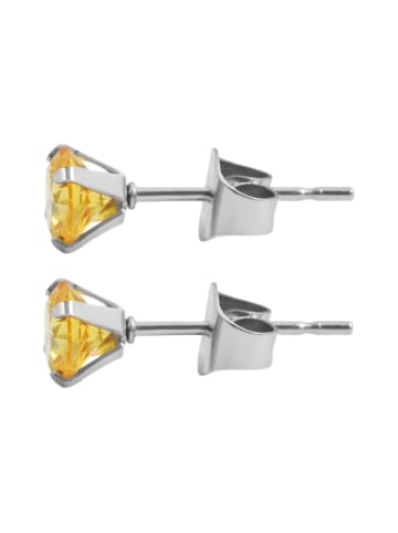 Adeliás Damen Ohrringe – Ohrstecker aus Edelstahl mit Zirkonia in silber