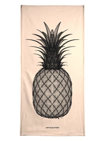 Juniqe Strandtuch "Ananas 2" in Cremeweiß