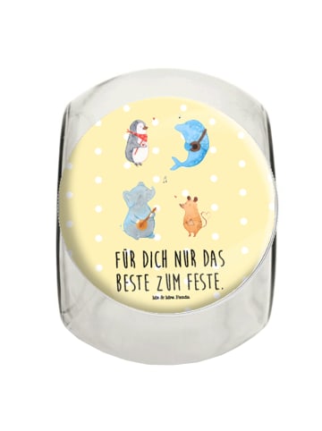 Mr. & Mrs. Panda Bonbonglas Big Einheit mit Spruch in Gelb Pastell