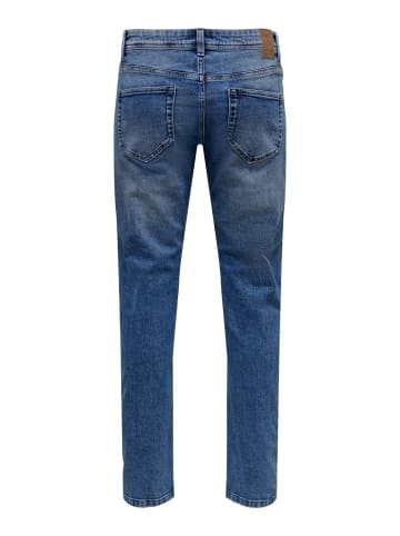 Only&Sons Regular Fit Jeans Straight Denim Stretch Pants ONSWEFT in Blau