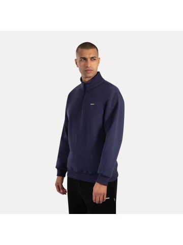 SMILODOX Unisex Half Zip Sweatshirt Jago in Marineblau