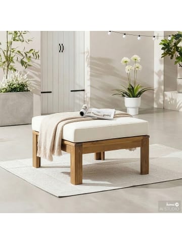 home24 Loungehocker LEXI in Wollweiß