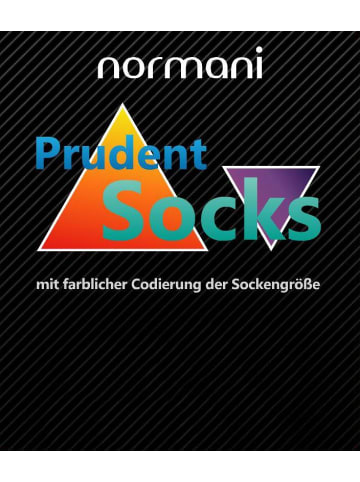 normani 6 Paar Berufs- und Freizeitsocken Prudent Socks in Schwarz/Grün