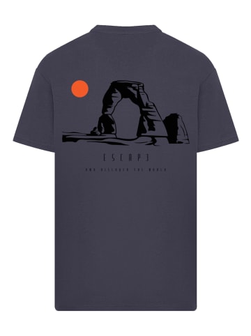 F4NT4STIC Heavy Oversize T-Shirt Oversize Escape Discover the World Savannah in marineblau