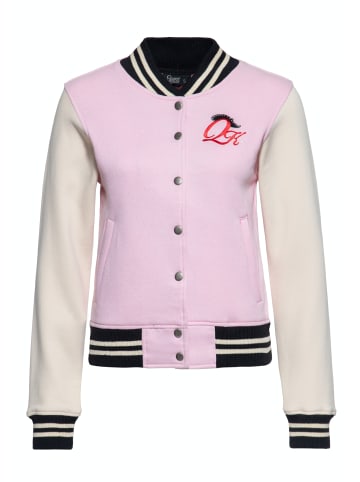 Queen Kerosin Queen Kerosin College Sweatjacke Rebel at Heart in pink