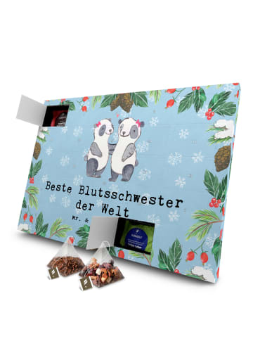 Mr. & Mrs. Panda Tee Adventskalender Panda Beste Blutsschwester ... in Eisblau