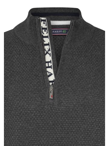 Felix Hardy Halber Reißverschluss Baumwollpullover in Anthrazit