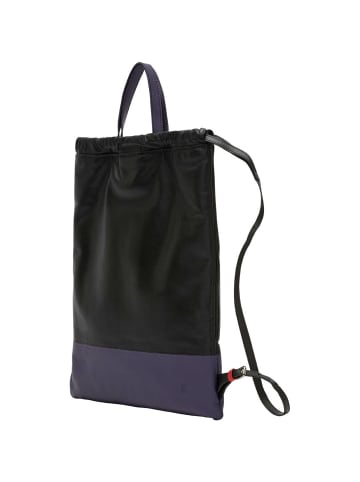 DuDu Rucksack Leder 42 cm in schwarz