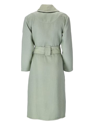 Vossen Bademantel mit Schalkragen in soft green