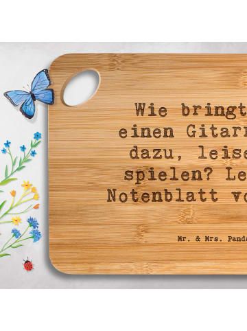 Mr. & Mrs. Panda Schneidebrett Spruch Gitarren Trick mit Spruch in Braun