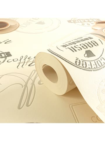 A.S. Création Tapete Coffee Delight in Creme-Beige