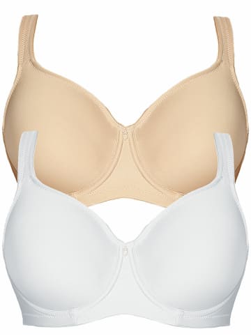 Viania 2er Pack Minimizer Bügel BH Basic in silk weiss