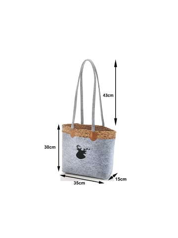 kobolo Einkaufstasche GREYDEERBAG in Grau