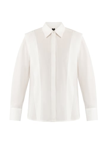 DreiMaster Damen Langarmbluse in Wollweiss