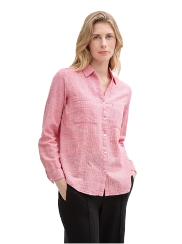 Tom Tailor Langarm Hemd mit 2 Brusttaschen in Rot