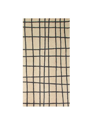 lola & moi Teppich Creamy Black in silber