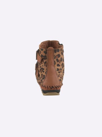 Gemini Stiefelette in cognac-bedruckt