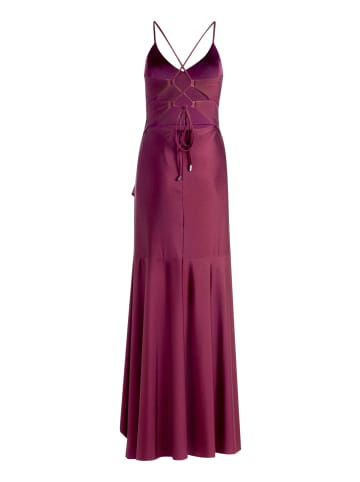 Vera Mont Abendkleid mit Volant in Prune Wine
