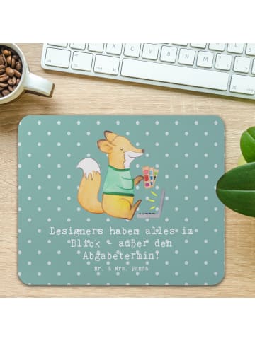 Mr. & Mrs. Panda Mousepad Designer Überblick mit Spruch in Meeresbrise