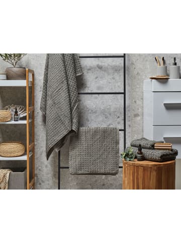 Beliani 4er-Set Handtuch ATAI in Grau