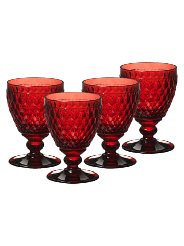 Villeroy & Boch 4er Set Weißweingläser Boston Coloured 230 ml in Rot