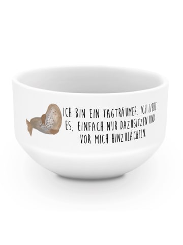 Mr. & Mrs. Panda Schüssel Robbe Lachen mit Spruch in Weiß