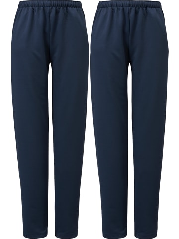 Erwin Müller Sweat Freizeithose, lang 2er-Pack in dunkelblau