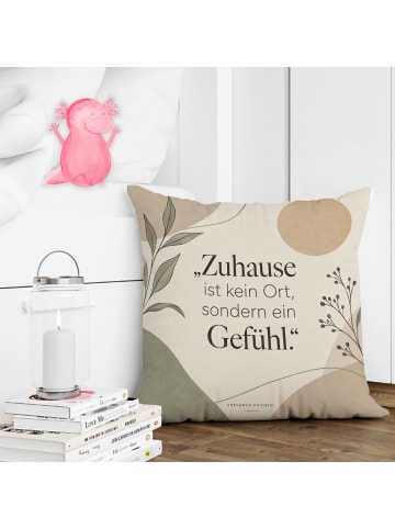 Mr. & Mrs. Panda Dekokissen Sofakissen Japandi Design mit Spruch in Weiß