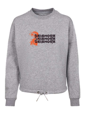F4NT4STIC Oversize Sweatshirt Geishora Oversize Japan Streetstyle in grau meliert