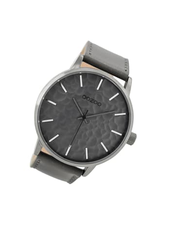 Oozoo Analog-Armbanduhr Oozoo Timepieces grau extra groß (ca. 48mm)