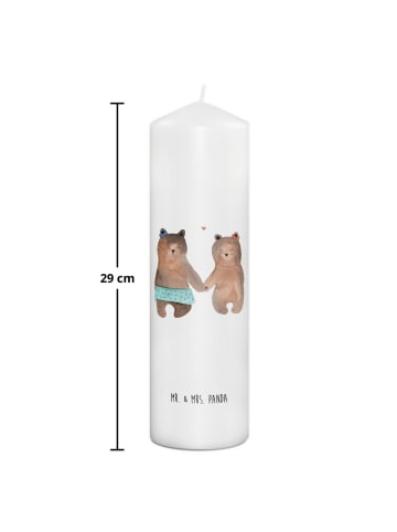 Mr. & Mrs. Panda Kerze Bär Freundin ohne Spruch in Weiß