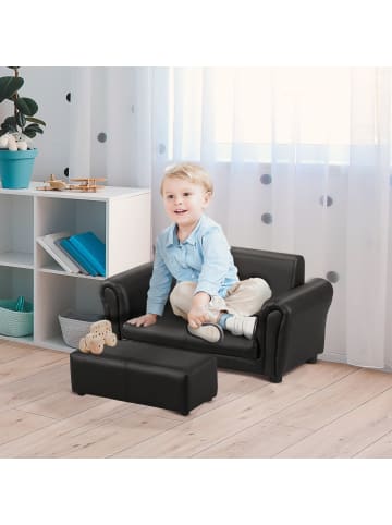 HOMCOM Kindersessel in Schwarz 83L x 42B x 41H cm
