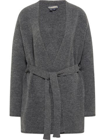 DreiMaster Damen Strickjacke in Grau Melange