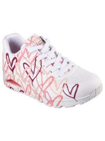 Skechers Sneaker UNO - SPREAD THE LOVE in Weiß/Lachs