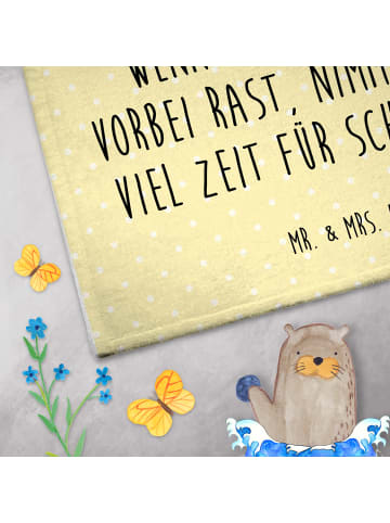 Mr. & Mrs. Panda Handtuch Schnecke Sir mit Spruch in Gelb Pastell