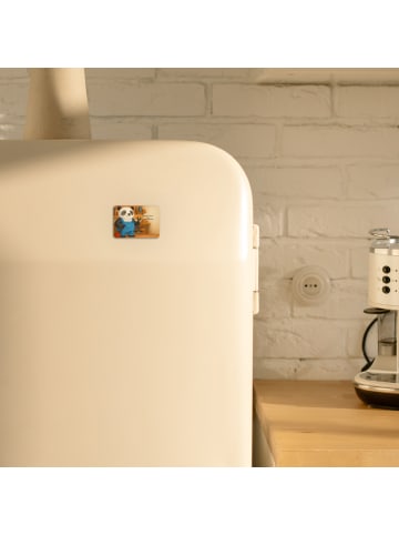 Mr. & Mrs. Panda Kühlschrankmagnet Hausmeister Leidenschaft Desi... in Weiß