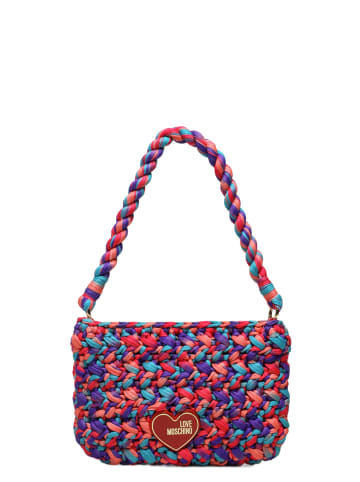 Love Moschino Handtasche Borsa Crochet in Mermaid/red