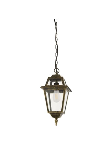 Licht-Erlebnisse Außen Pendelleuchte (B)20.2 x (L)20.2 x (T)95 cm in Gold