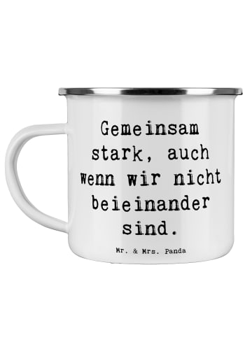 Mr. & Mrs. Panda Emaille Becher Spruch Trennung von den Eltern m... in Weiß