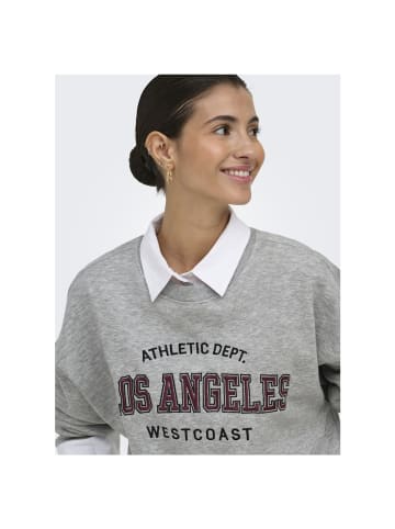 JDY Sweatshirt in Light Grey Melange
