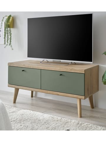 Furn.Design TV-Lowboard Salbei, Eiche skandinavisch 107 cm, Unterschrank mit Stauraum