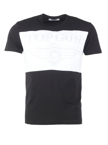 TOP GUN T-Shirt Destroy TG20193153 in black/white