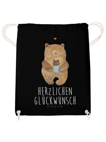 Mr. & Mrs. Panda Stoffbeutel Bär Baby mit Spruch in Schwarz