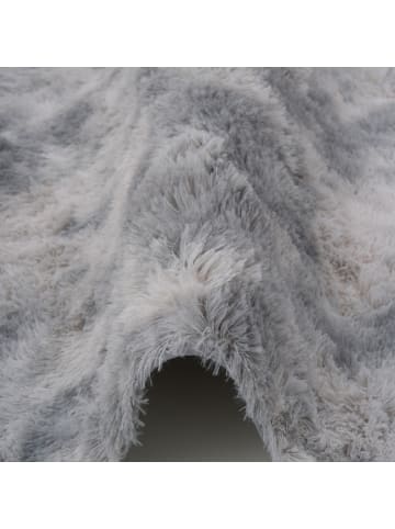 Pergamon Hochflor Shaggy Teppich Fluffy in Grau
