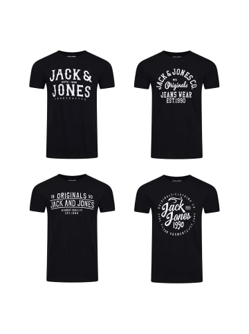 Jack & Jones T-Shirt JJLINO 4er Pack in Mehrfarbig