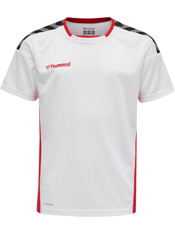 Hummel Hummel T-Shirt Hmlauthentic Multisport Kinder Atmungsaktiv Schnelltrocknend in WHITE/TRUE RED