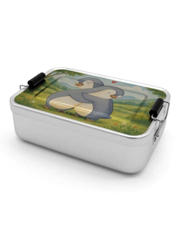 Mr. & Mrs. Panda Brotdose Pinguine Kuscheln Design ohne Spruch in Weiß